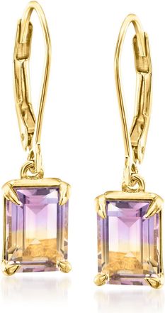 Ross-Simons Ametrine Drop Earrings in 18kt Gold Over Sterling