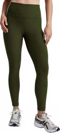 Beyond Yoga Spacedye Midi Legging In Army Green Heather