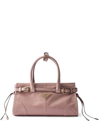 Prada mini Bonnie leather tote bag - Pink
