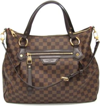 Louis Vuitton Tweedehands Canvas Louis Vuitton tassen - Dames - Vintage Shopper - Bruin - ONE Size - Vintage