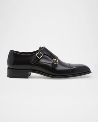 Tom Ford Men & apos;s Claydon Leather Double-Monk Strap Loafers