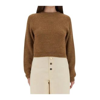 Moschino Prenda de punto de cuello redondo - Knitwear - Mujer - Marr&oacute;n - XS