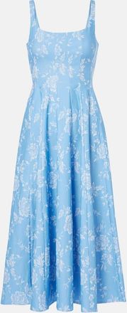 Staud Wells floral pleated corset dress