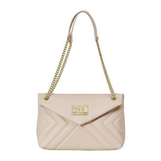 Cavalli Shoulder Bags, female, White, ONE SIZE, Quilted Clutch Shoulder Bag