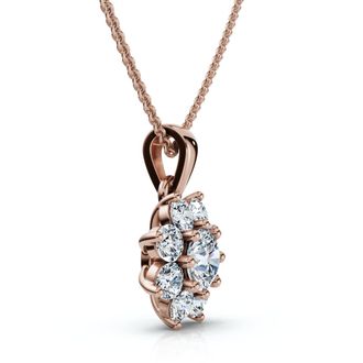 Pompeii3 1/2Ct Lexi Diamond Pendant 14k Gold 18 Necklace Lab Grown EF/VS