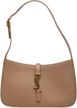 Saint Laurent Pre-owned Vintage Shoulder Bag - Dames - Vintage Schoudertas - Beige - ONE Size - Leer - Vintage