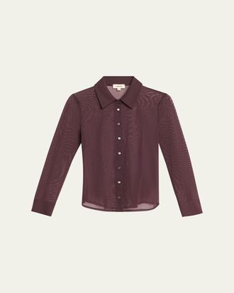 L'agence Indiana Fitted Mesh Blouse