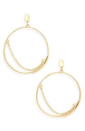 Karine Sultan Swing Chain Hoop Drop Earrings in Gold at Nordstrom Rack