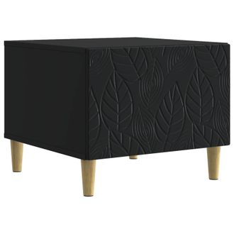 vidaXL Mesa De Centro Negro 50 X 49 X 40 Cm Madera De Ingenier&iacute;a Vidaxl