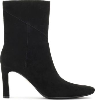Kazar Schoenen, Dames, Zwart, 35 EU, Su&egrave;de, Kazar Zwarte su&egrave;de enkellaarsjes met rits en stevige hak
