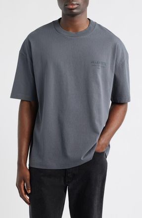AllSaints Xander Crewneck T-Shirt in Dark Steel Blue at Nordstrom, Size Medium