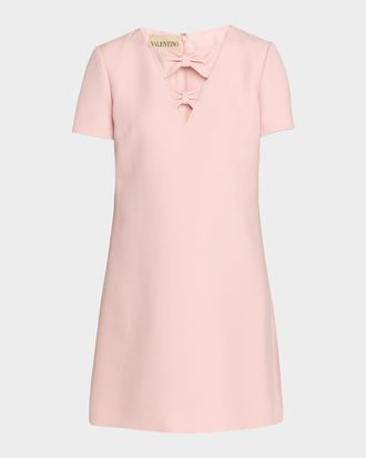 Valentino Garavani Bow Cutout Short-Sleeve Mini Dress