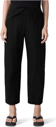 Eileen Fisher Washable Stretch Crepe Ankle Barrel Pant Womens Clothing Black : XL, Lycra/Nylon/Viscose