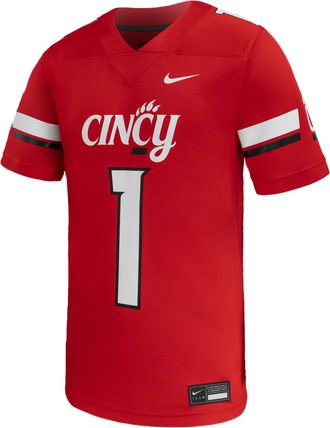 Nike Cincinnati Nike Mens College Untouchable Game Jersey in Red | P31811J372UNCN-RED