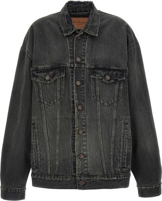 Balenciaga Denim Jacket With Used Effect