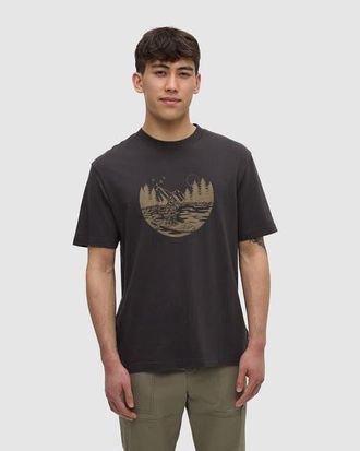 tentree Regenerative Lake Life Portal T-Shirt in Graphite/clay at Nordstrom, Size Xx-Large