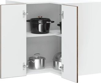 vidaXL Pensile da Cucina ad Angolo Lucca Rovere Fumo Legno Multistrato - Vidaxl