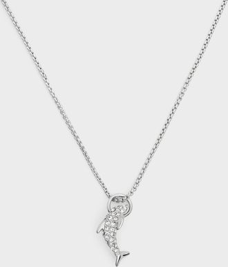 Charles & Keith Delfina Crystal-Dolphin Pendant Necklace