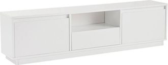 Dmora Dmora - Mobile porta TV Morrigan, Credenza da soggiorno, Armadio basso per TV, Base parete attrezzata, 160x30 h42 cm, Marmo