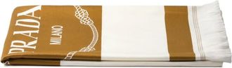 Prada Cotton beach towel - unisex - Cotton - OS - White