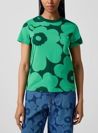 Marimekko Womens Heleys Unikko green T-shirt