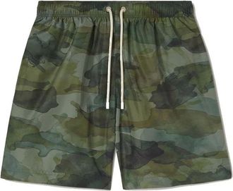Palm Angels Badmode, Heren, Veelkleurig, S, Polyester, Camouflage Zwemshorts