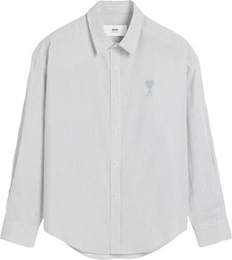 Ami Camicia con ricamo Ami de Coeur - Blu