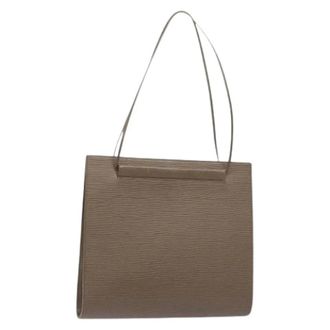 Louis Vuitton Tweedehands leren Louis Vuitton tassen - Dames - Pre-owned - Grijs - Maat: ONE Size Leer