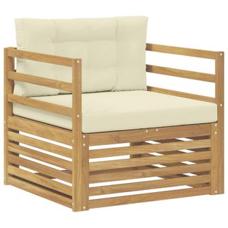 vidaXL Sof&aacute; De Exterior Blanco Y Crema Vidaxl