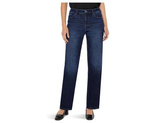 Liverpool L.A. Kennedy Mid-Rise Straight Leg Jeans 32 Inseam Womens Clothing Upland : 8 32, Cotton/Denim/Elastane