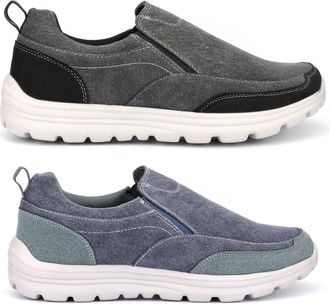 Generic Mens Memory Foam Shoes Size 6 Boys Shoes Size 12 Memory Foam Shoe Mens Lightweight Shoe Casual Slip On Lightweight Sizes 6-12 Black/Navy 11 UK