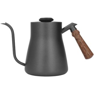 OEM Tetera Crezuo De 850 Ml Para Caf&eacute; De Goteo Con Term&oacute;metro, Cuello De Cisne De Acero Inoxidable, Mango De Madera.-crezuo