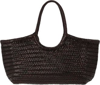 Dragon Diffusion Bolso grande de piel trenzada Nantucket - Bags - Mujer - Marr&oacute;n - ONE SIZE