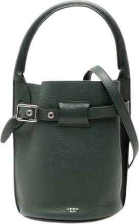 Celine Pre-owned Big Bucket Bag - Dames - Vintage Tas - Groen - ONE Size - Leer - Vintage