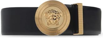 Versace Medusa Biggie Leren Riem - Heren - Riemen - Zwart - 85 CM - Leer - Accessoires