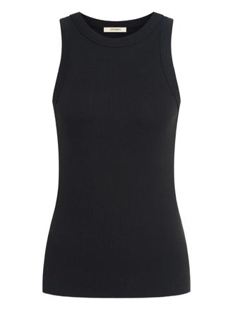 12 Storeez sleeveless tank top - women - Cotton/Elastane - L - Black