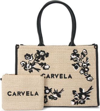 Carvela Womens Sorrento Chuck In Tote Bag - Black/White Fabric - One Size