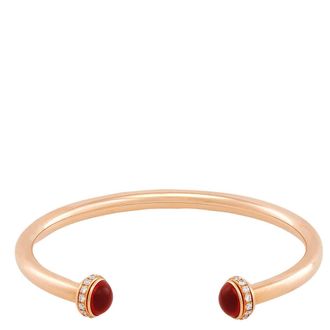 Piaget Possession 18K Rose Gold Open Bangle Bracelet, Size 15