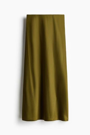 H&M Midi Skirt in Olive Green at Nordstrom, Size Xx-Large