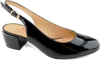 Marc Joseph New York Broad St Slingback Leather Pump in Black Soft Patent at Nordstrom, Size 8.5