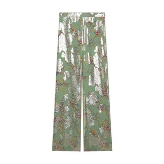 Valentino Garavani Pantalone - Dames - Wijde Broeken - Veelkleurig - S - Broeken