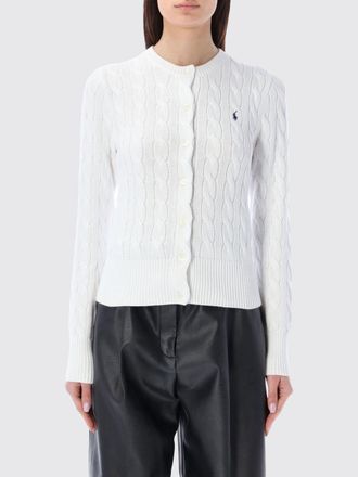 Polo Ralph Lauren Cardigan a girocollo in cotone intrecciato con logo Pony Polo Ralph Lauren