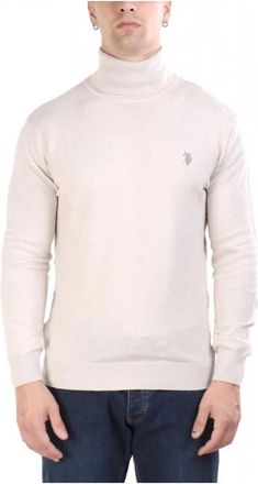 U.S.Polo Association Turtleneck Trui - Heren - Coltruien - Wit - 2XL - Katoen - Truien & Vesten