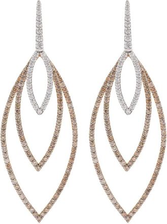 Anapsara Orecchini con pendente in oro rosa 18 carati con diamanti