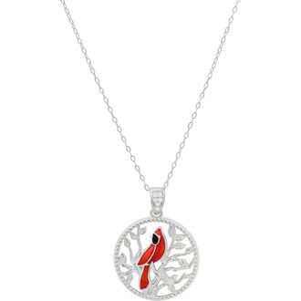 Queen Jewels Cardinal Pendant Necklace in Silver at Nordstrom Rack