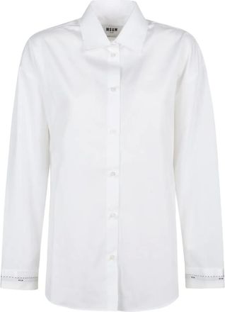 Msgm Camicia con logo - Bianco