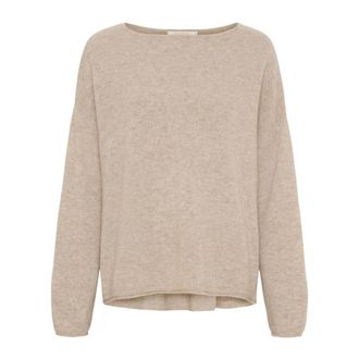 BTF-CPH Ronde hals Kasjmier Pullover - Dames - Cashmere truien - Beige - S - Kasjmier - Truien & Vesten