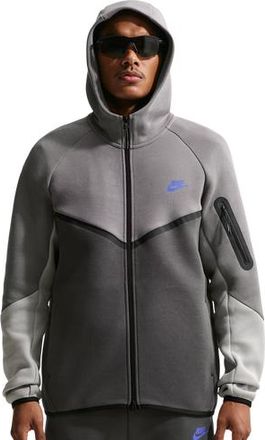 Nike Mens Tech Fleece Full-Zip Windrunner Hoodie - Pencil Point/Medium Ash/College Grey Size 3XL
