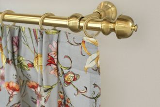 Garesa Gardinenstange »ANDREA« Ø 20 mm 1 läufig-läufig Wunschmasslänge Vorhanggarnitur, verlängerbar, Endknopf Profil klein, mit Ringen