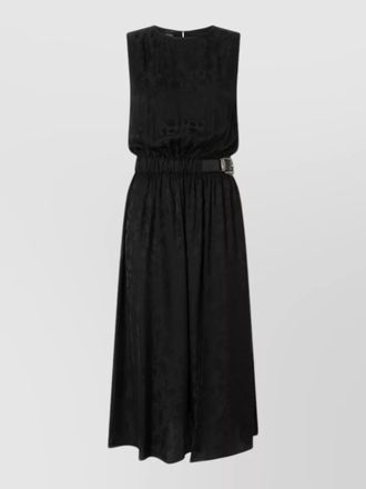 Pinko midi dress belted waist round neckline